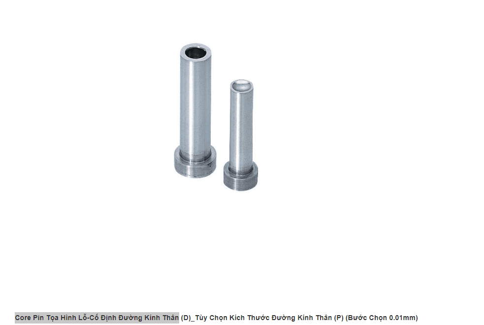 Core Pin Tọa Hình Lỗ-Cố Định Đường Kính Thân